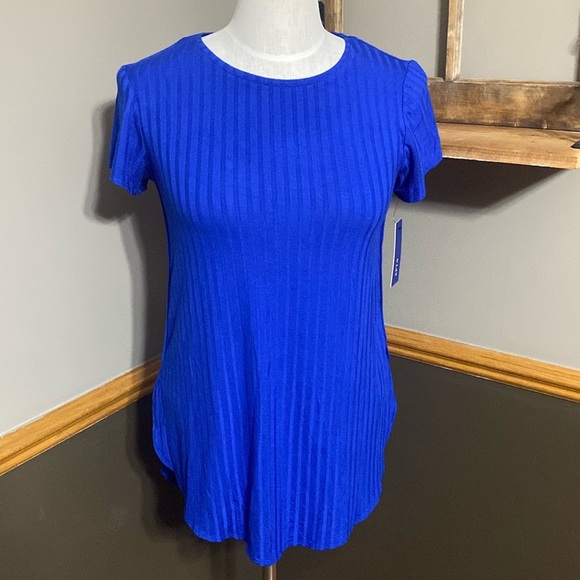 APT. 9 super soft blue on blue flowy tunic top size S NWT - Picture 1 of 7